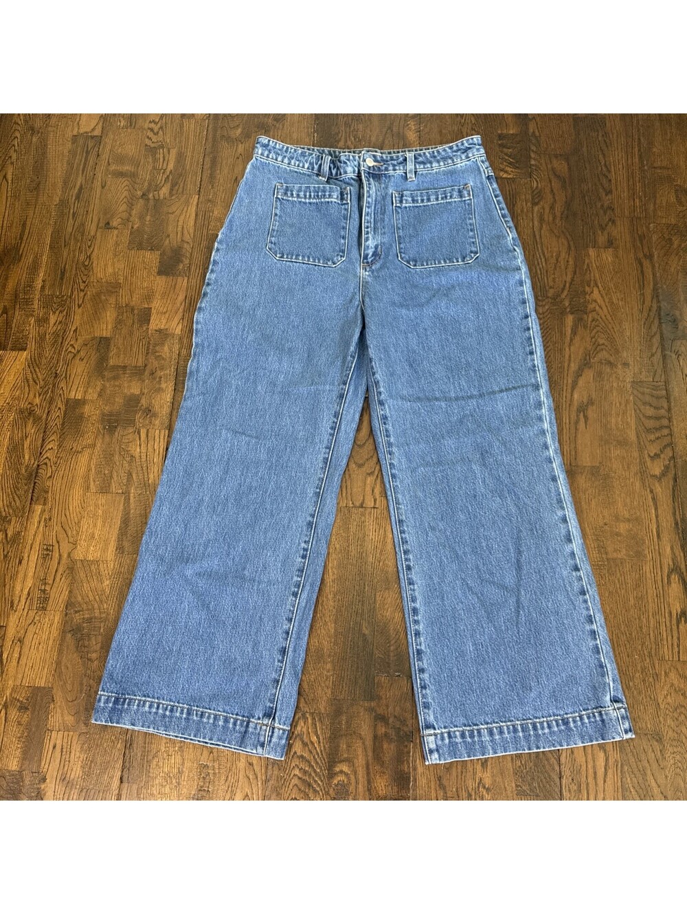 Rollas High Rise Sailor Wide Leg Jeans Women’s 33×28 Aussie 15 Blue Flare EUC